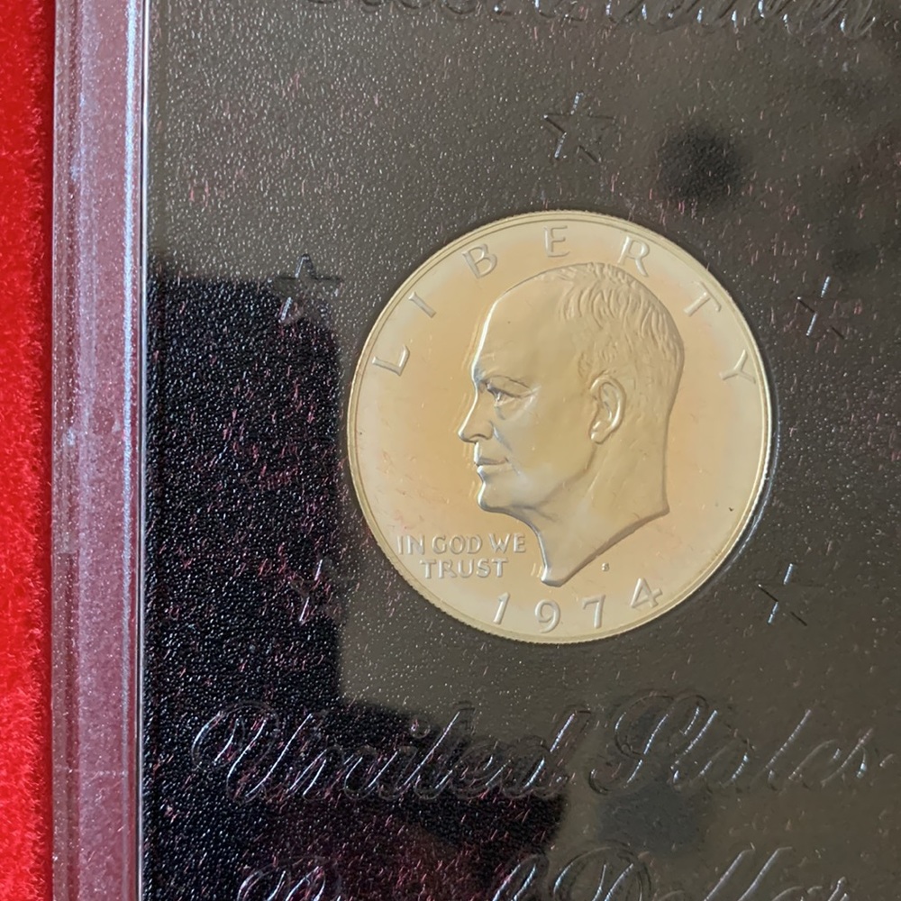1974 Eisenhower Proof Dollar ’Brown Ike’ - Picture 3 of 7